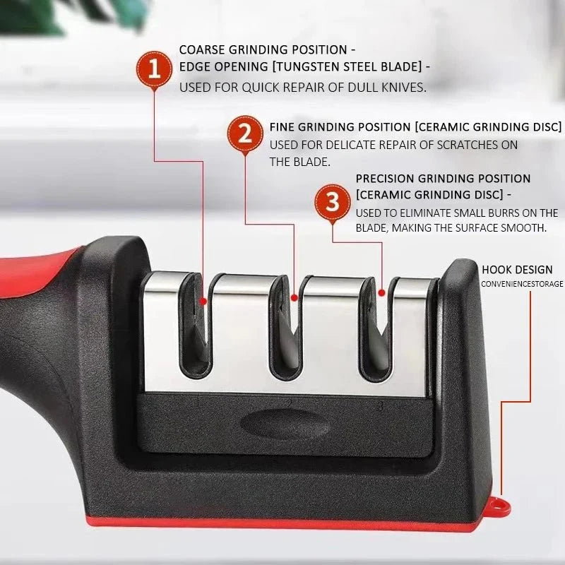 3-Stage Kitchen Knife Sharpener