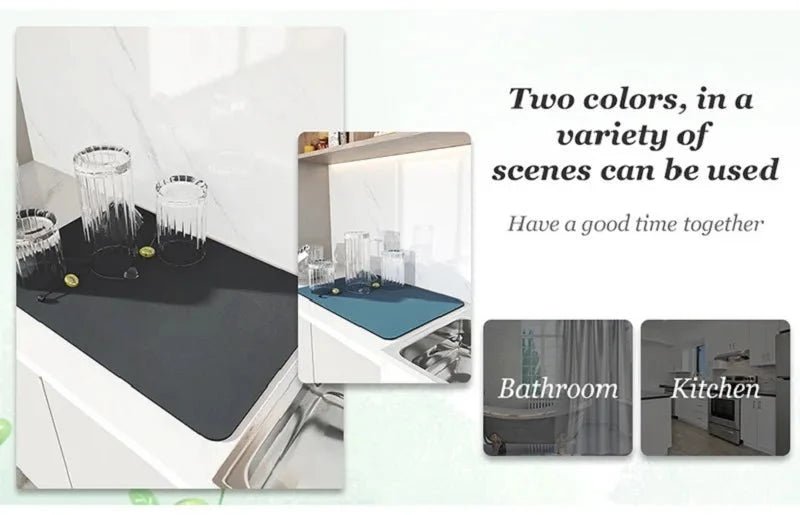 Anti-Slip Kitchen Drying Mat — Super Absorbent & Quick Dry - NovaNest
