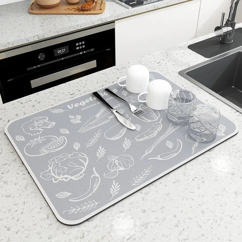 Anti-Slip Kitchen Drying Mat — Super Absorbent & Quick Dry - NovaNest