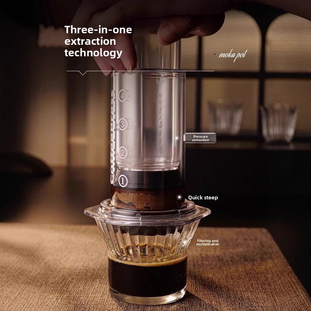 Hand-press coffee maker - NovaNest