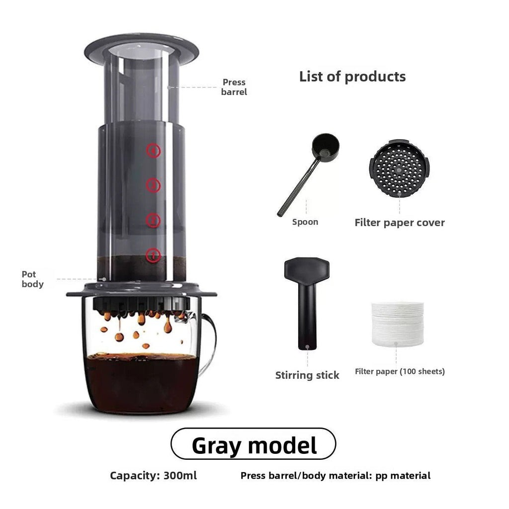 Hand-press coffee maker - NovaNest