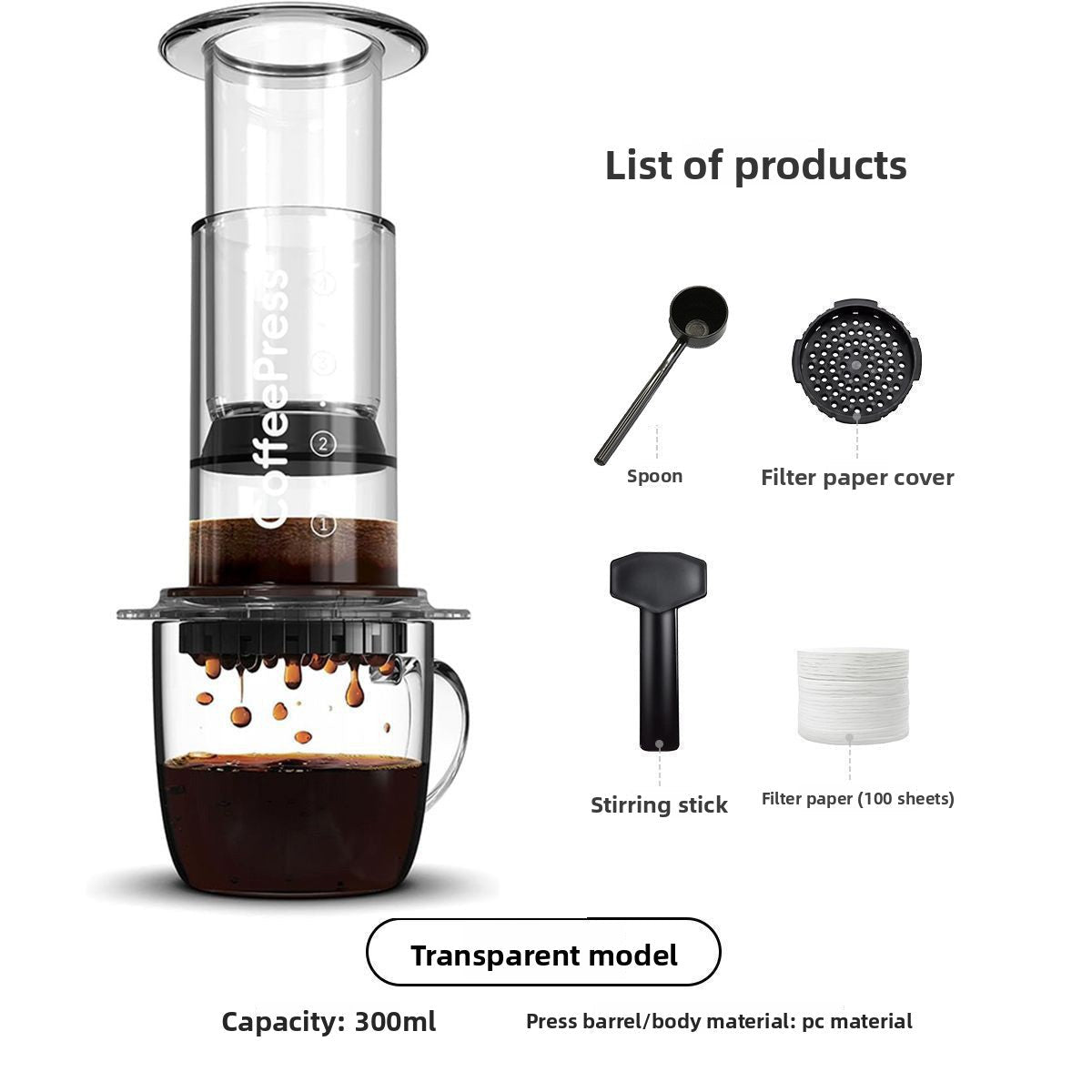Hand-press coffee maker - NovaNest