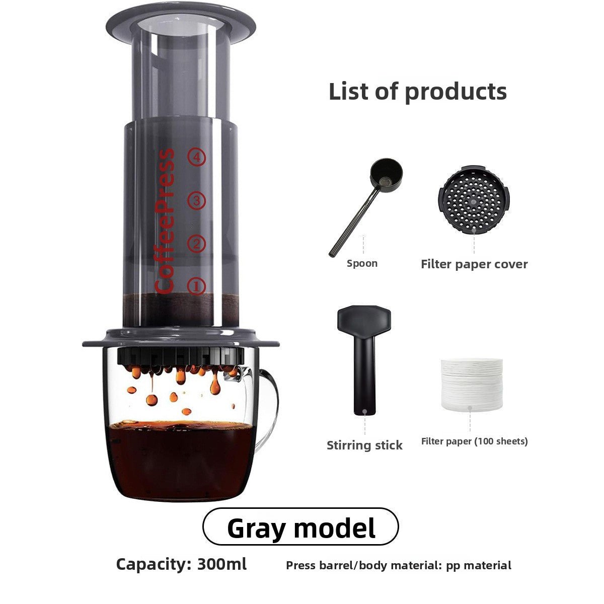 Hand-press coffee maker - NovaNest