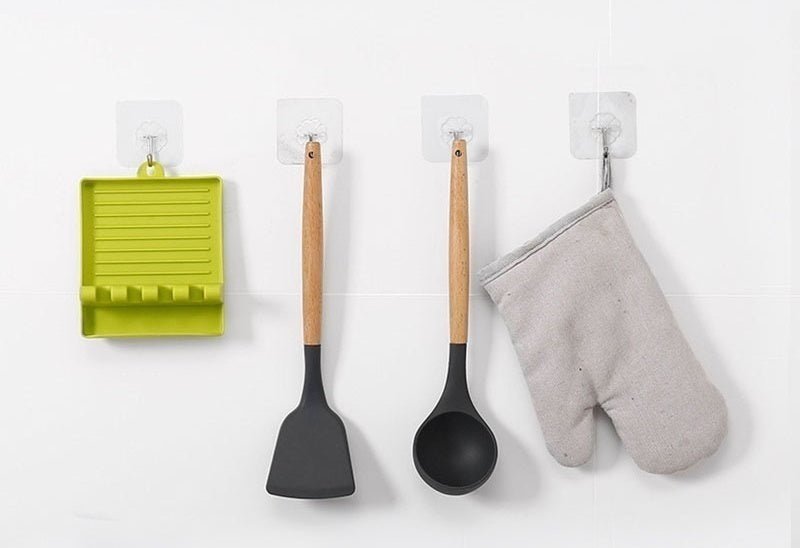Non-Slip Kitchen Utensil Holder — Spoon & Spatula Rack - NovaNest