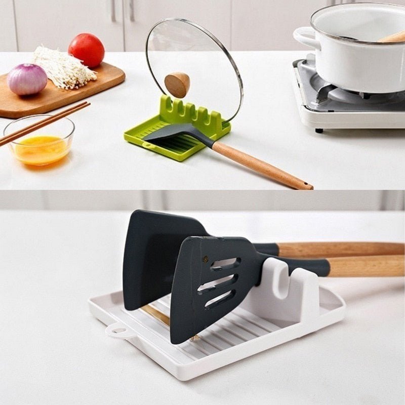 Non-Slip Kitchen Utensil Holder — Spoon & Spatula Rack - NovaNest