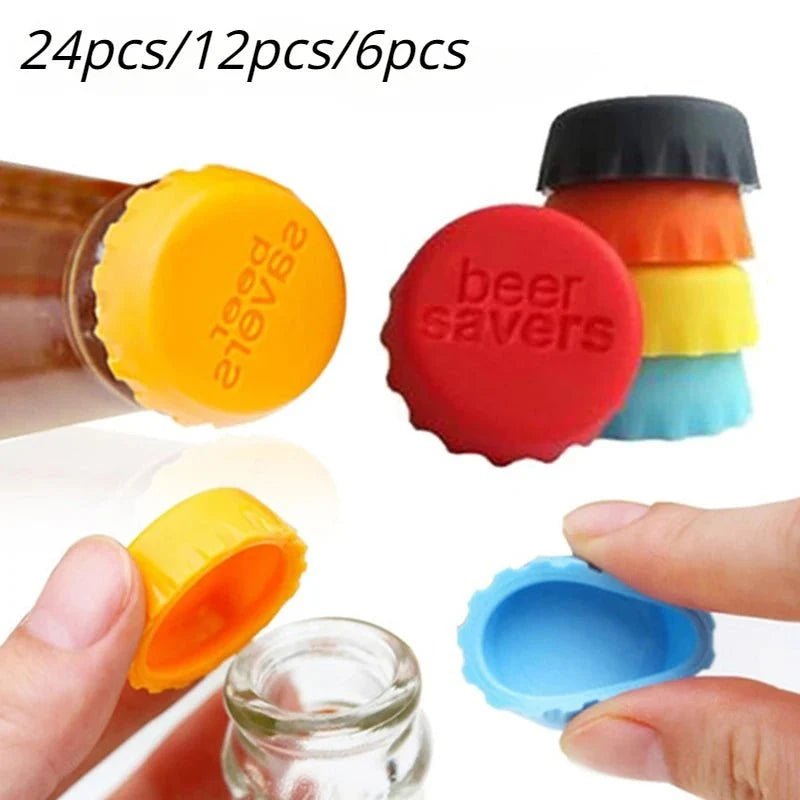 Reusable Silicone Bottle Caps — Airtight Seal for Beer, Wine & Soda - NovaNest